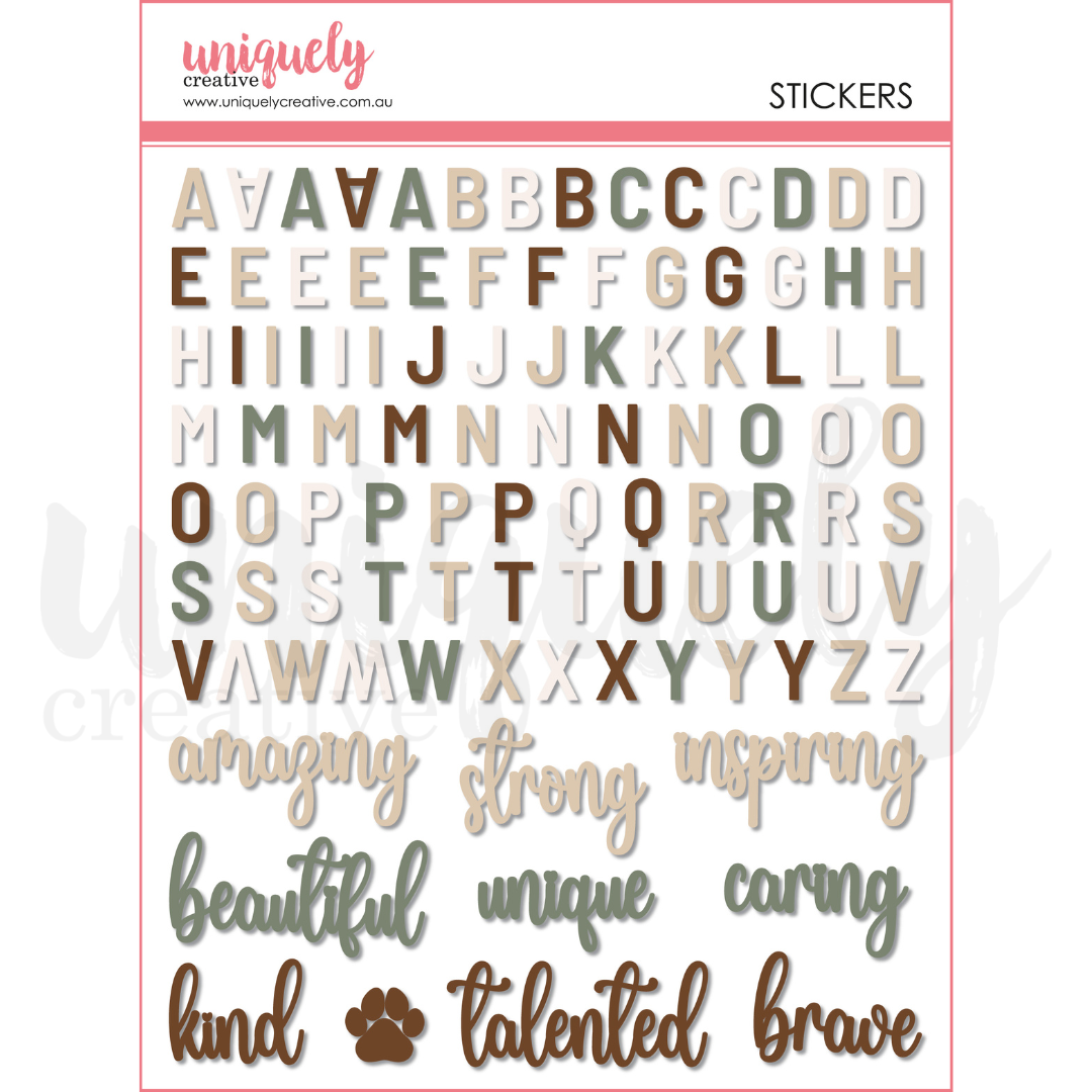 Willow and Grace Puffy Alpha Stickers Uniquely Creative | The Craft ...